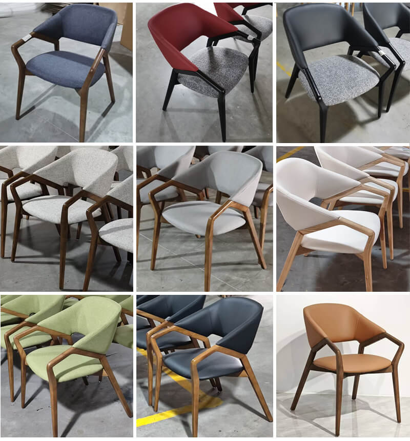 custom made colors of solid wood chairs with arms