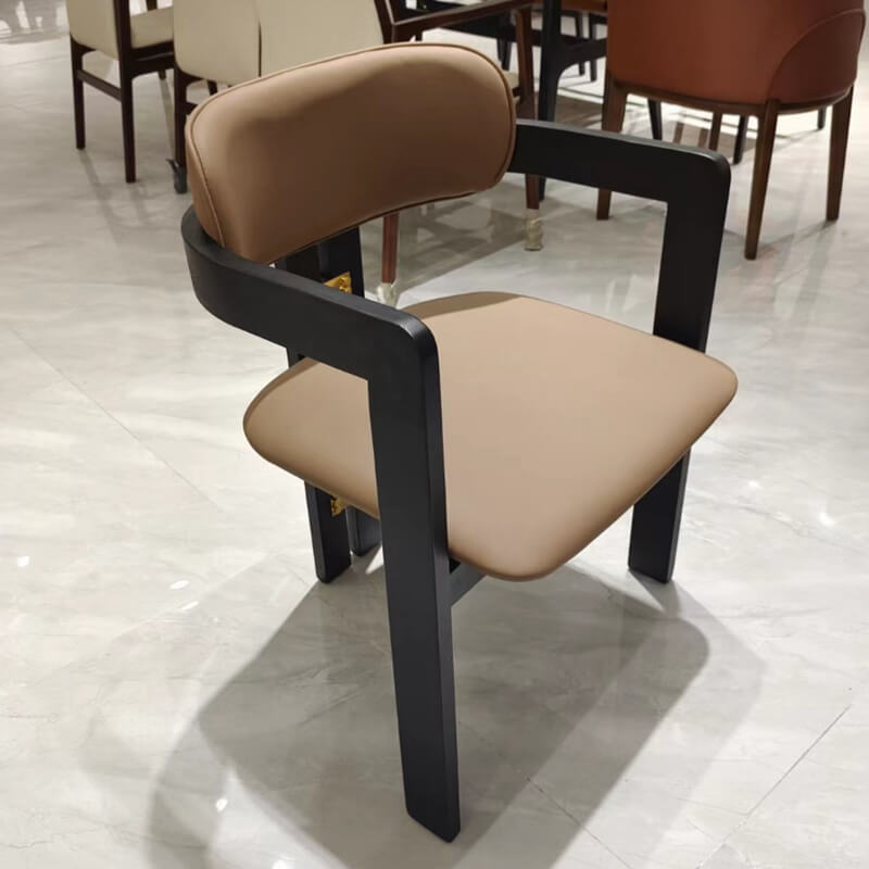 leather upholstered restaurant wood chairs