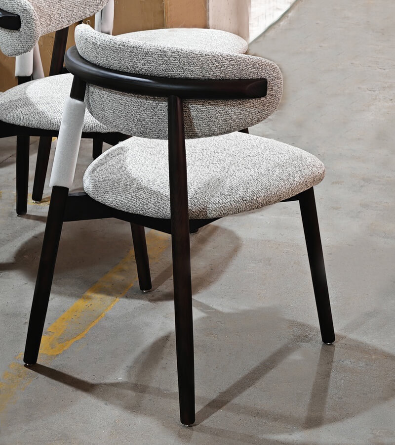 Upholstered fabric side chairs