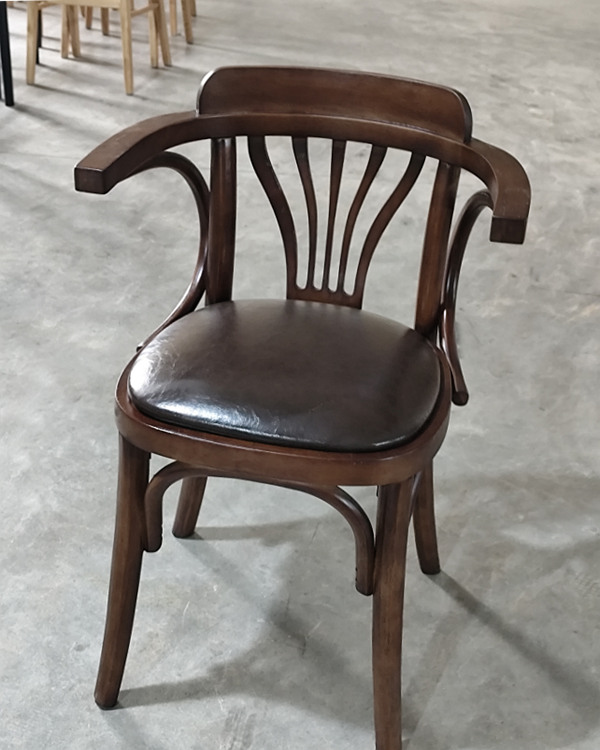 walnut wooden restaurant chair