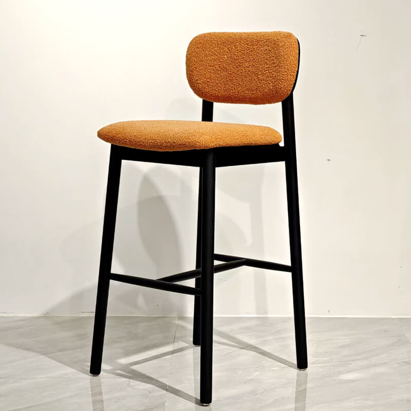 Upholstered Wood Bar Stool With Back Upholstered Wood Bar Stool With Back