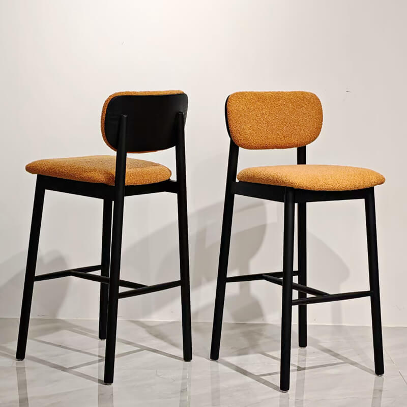 fabric cushioned wooden bar stools with medium backs fabric cushioned wooden bar stools with medium backs