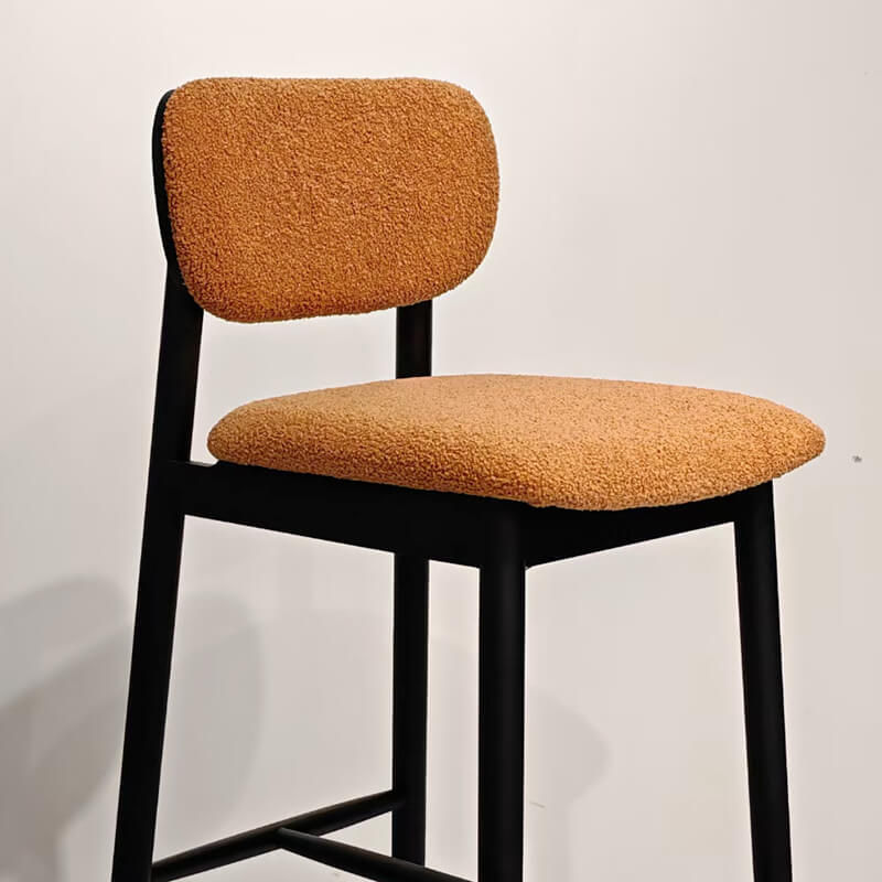 detail of wood bar stool with back detail of wood bar stool with back