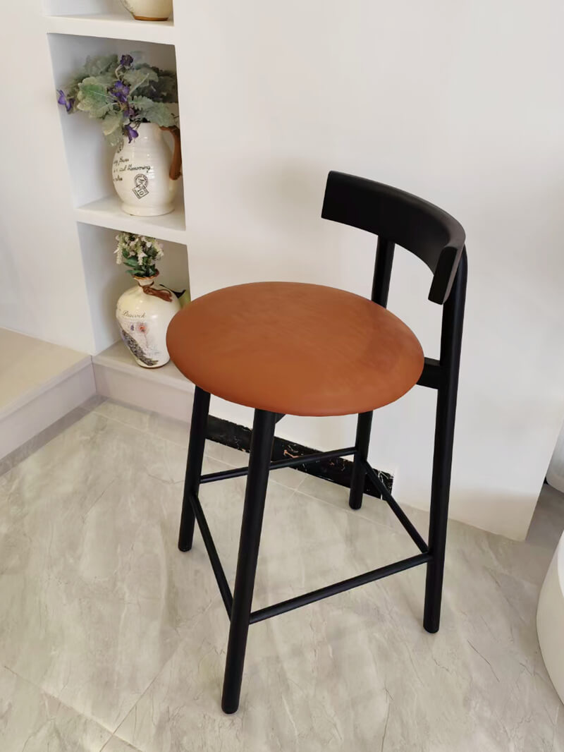 solid wood counter dining chair with leather seat cushion solid wood counter dining chair with leather seat cushion