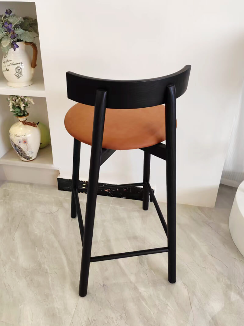 nordic design wooden counter chairs with back and cushion  nordic design wooden counter chairs with back and cushion
