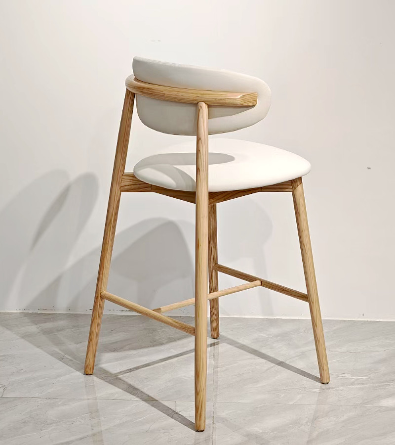 White counter height stool with back White counter height stool with back