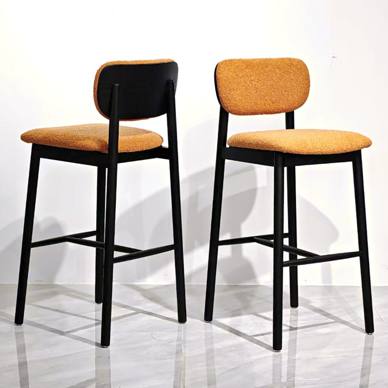 fabric cushioned wooden bar stools with medium backs fabric cushioned wooden bar stools with medium backs