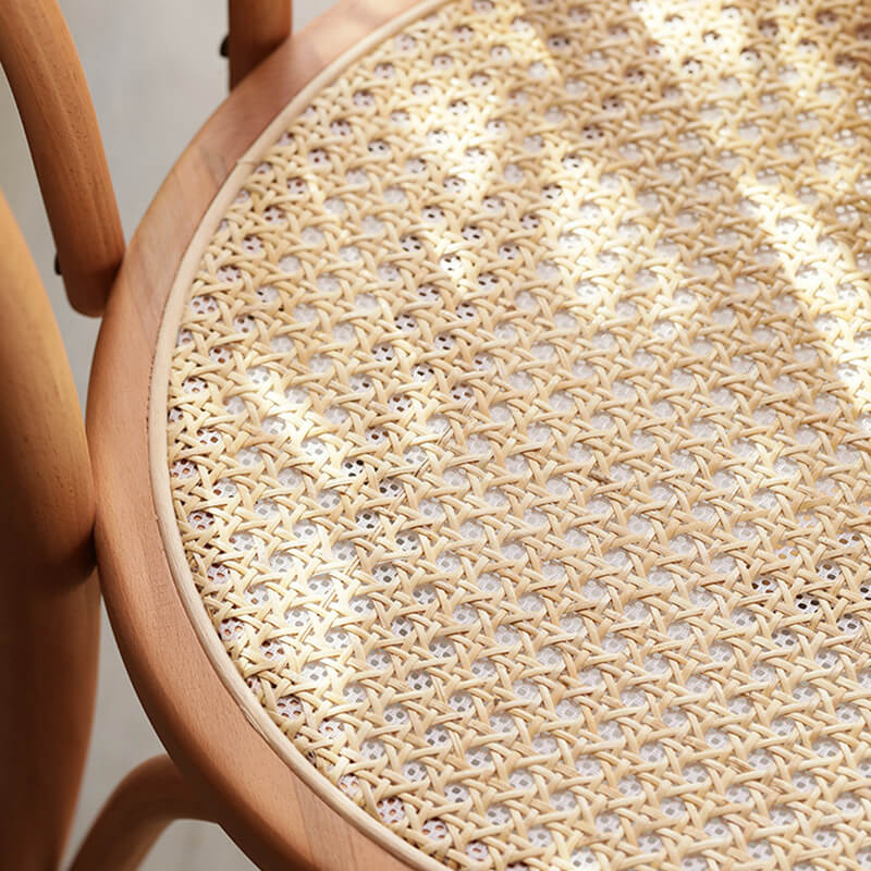 bentwood cafe chair with rattan seat