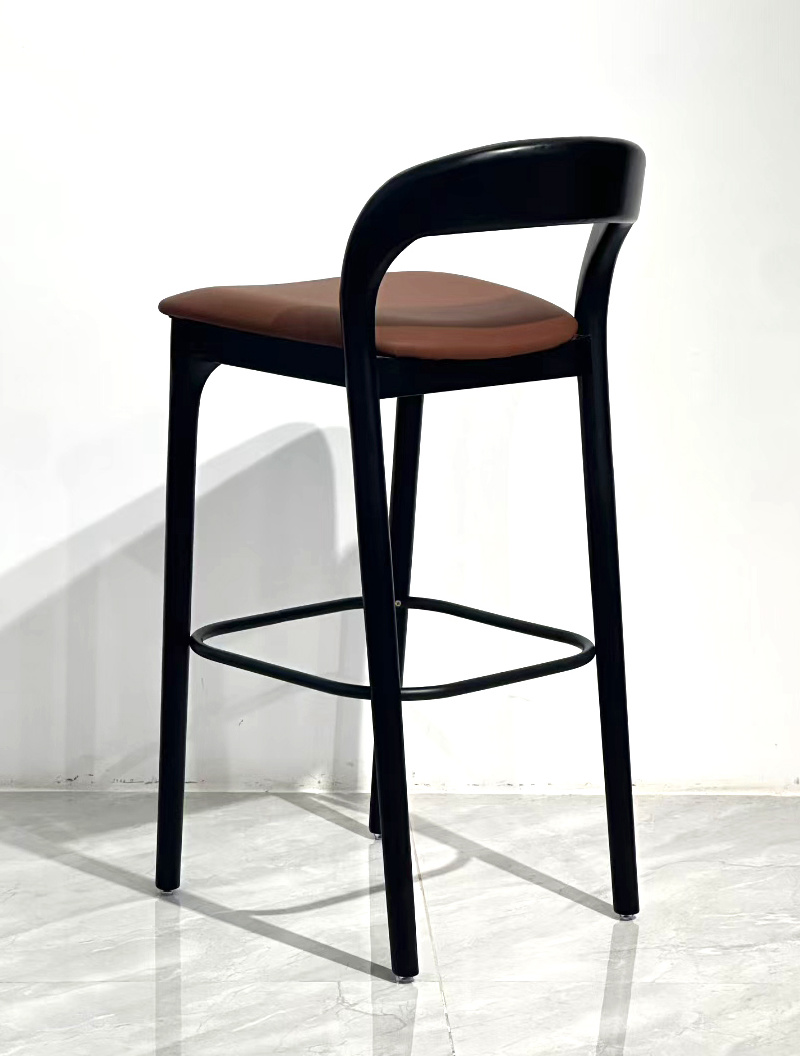 High Back Island Stools With leather cushions