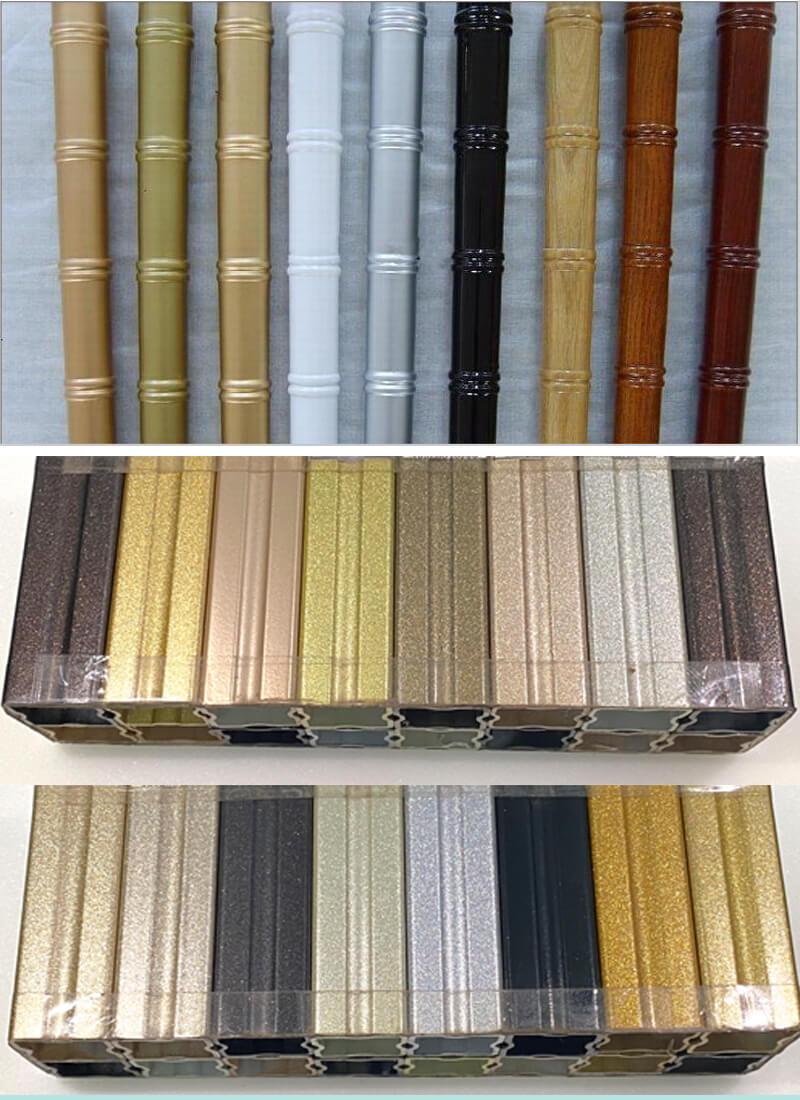 metal finish color options of white chiavari chairs