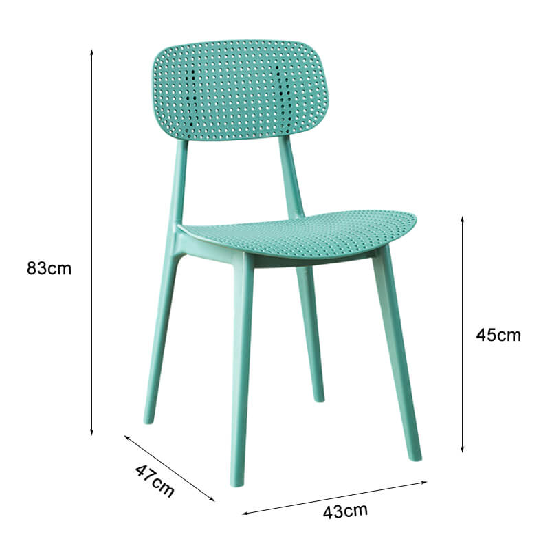 Plastic dining chair dimenison