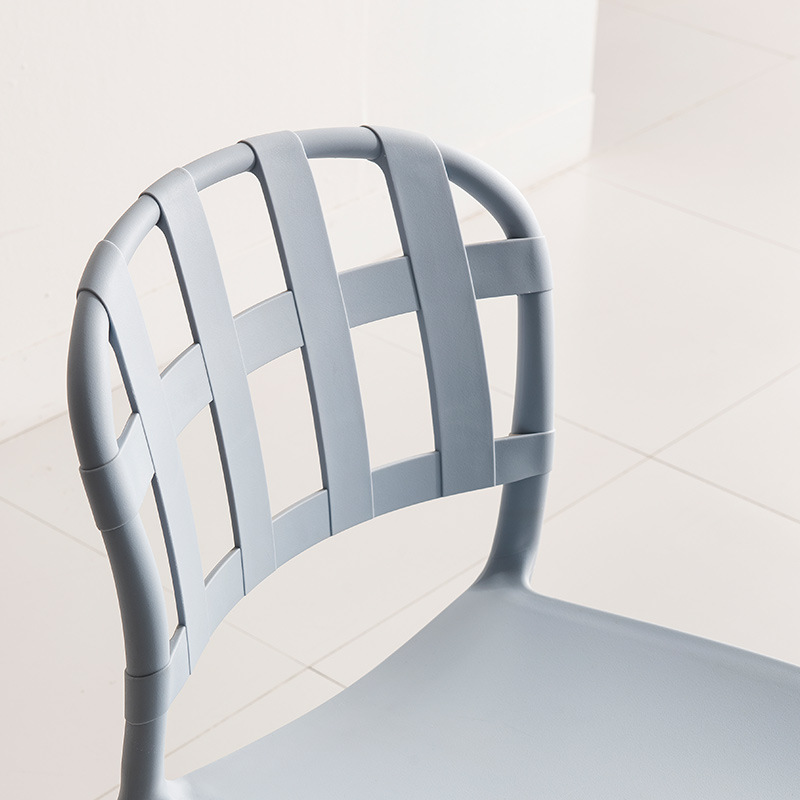 Back feature of plastic stacking chair
