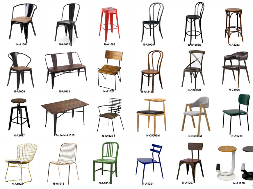 Industrial Metal Chairs For Restaurants