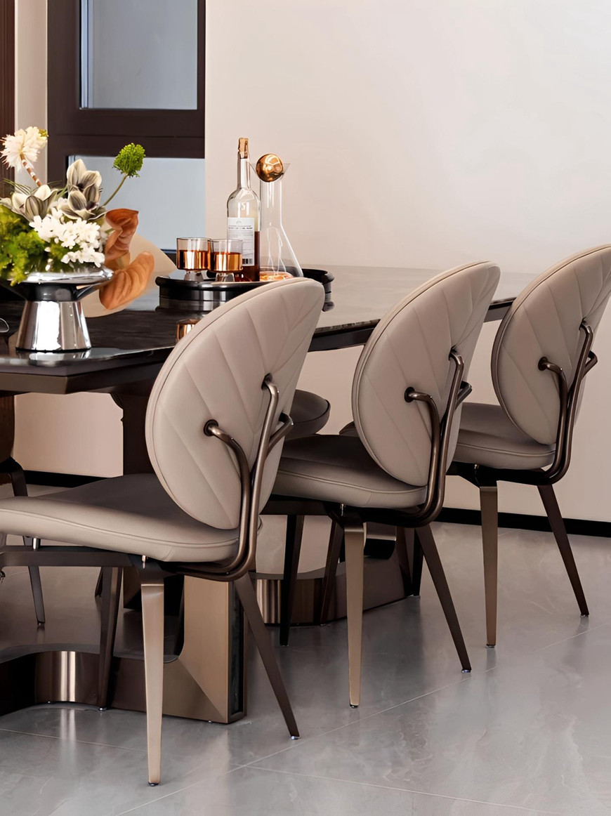 Luxury High End Dining Chairs And Table Set