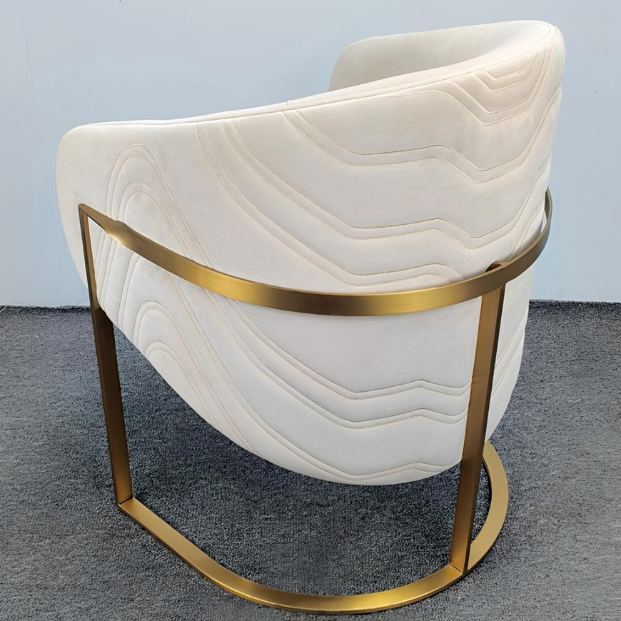 Barrel Shaped Luxury Contemporary Dining Chair With Arms