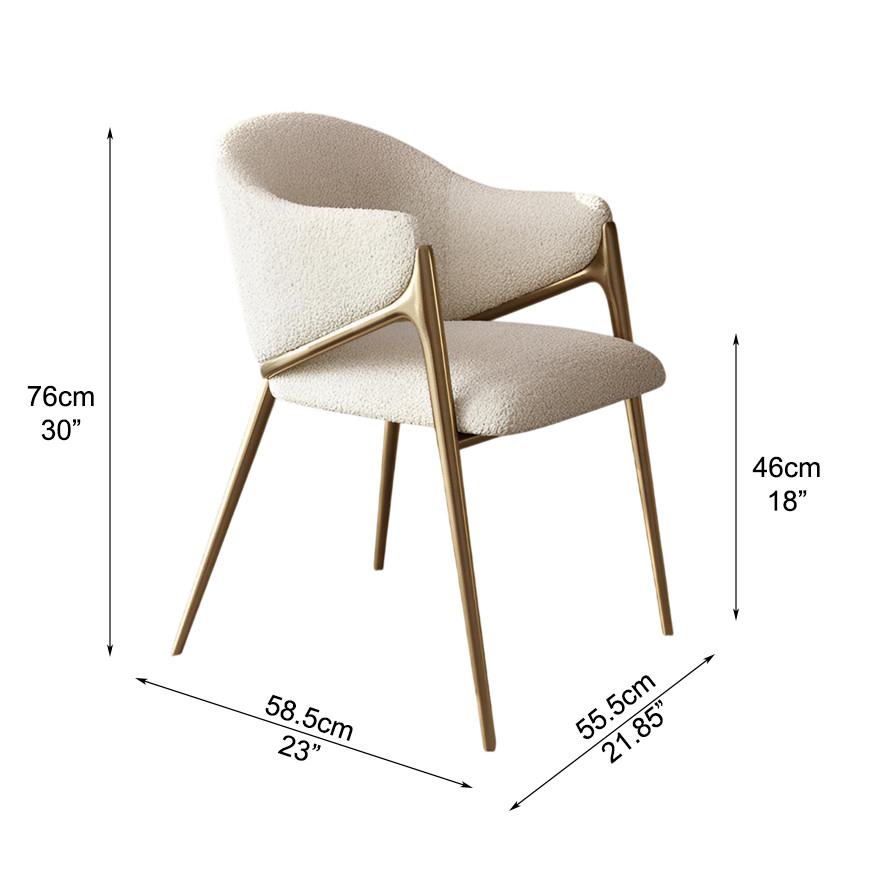 Modern Upholstered Dining Chair Dimension