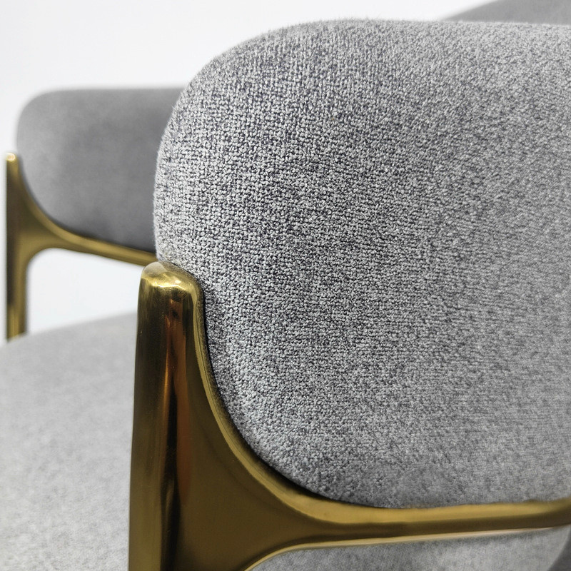 Details of modern upholstered side chair