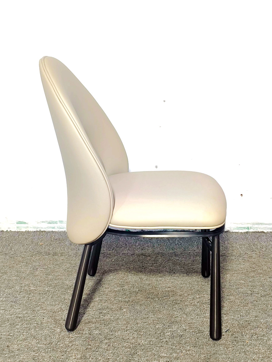 Contemporary luxury leather dining chair