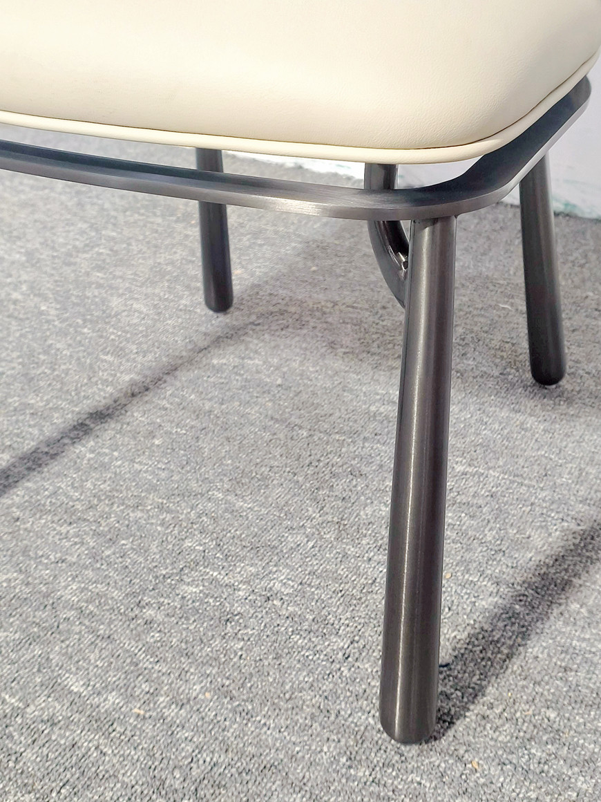 Durable Solid Stainless Steel Base of Modern Leather Dining Chair Durable Solid Stainless Steel Base of Modern Leather Dining Chair