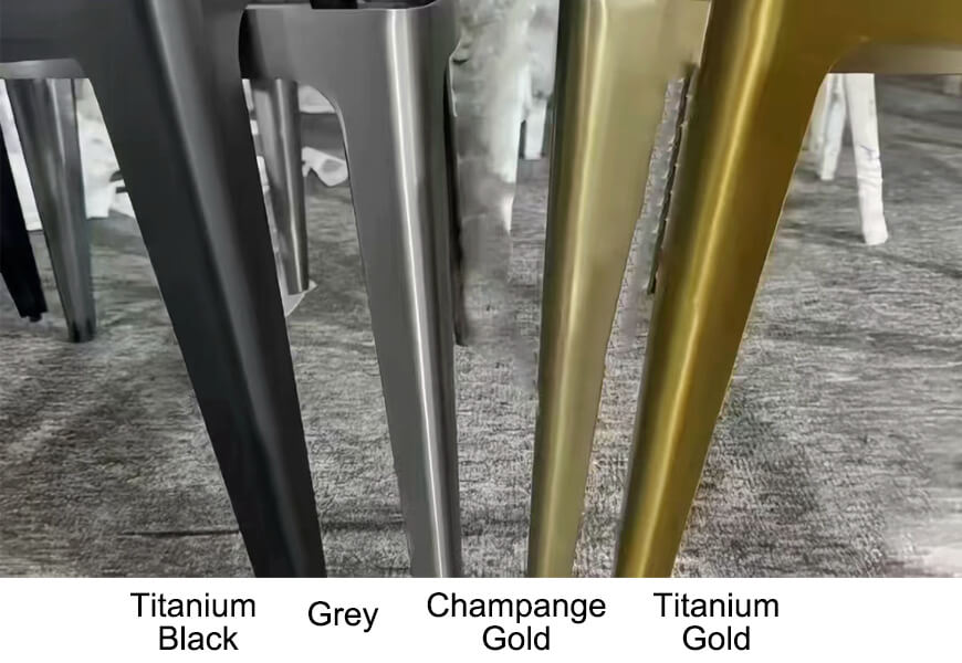 Stainless Steel Frame And Leg Color Options