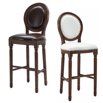 N-B1011 Oval Back French Counter Height Stools