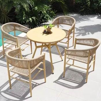 N-C6029 Teak Outdoor Chair Woven Patio Chairs