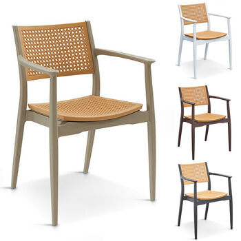 N-PP32 Rattan-Look Outdoor Plastic Chairs