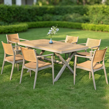 N-PP32 Rattan-Look Outdoor Plastic Chairs
